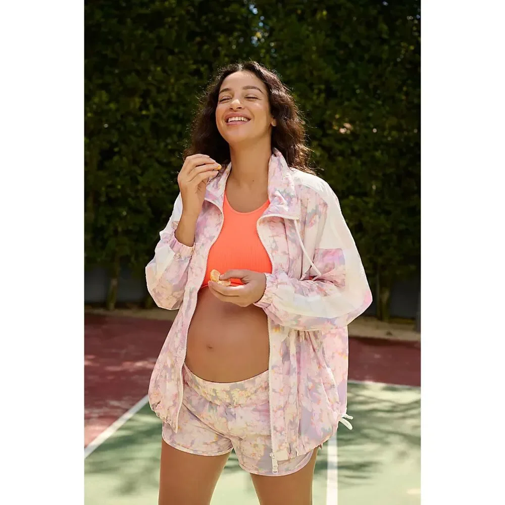 FP Movement x Hatch Under The Sun Maternity Zip Up Size Small Sporty Athletic